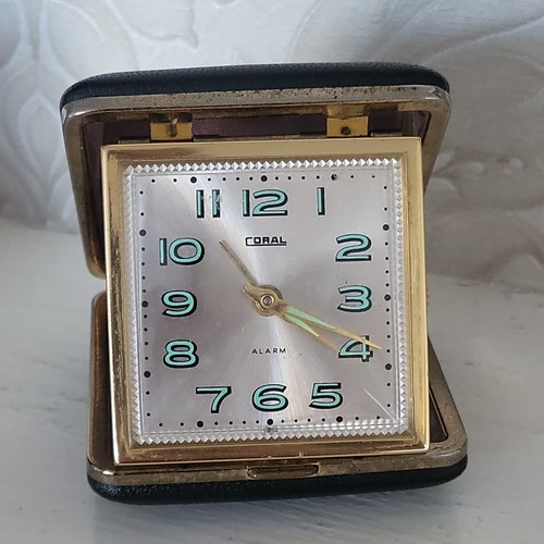 Coral vintage travel alarm - coral,