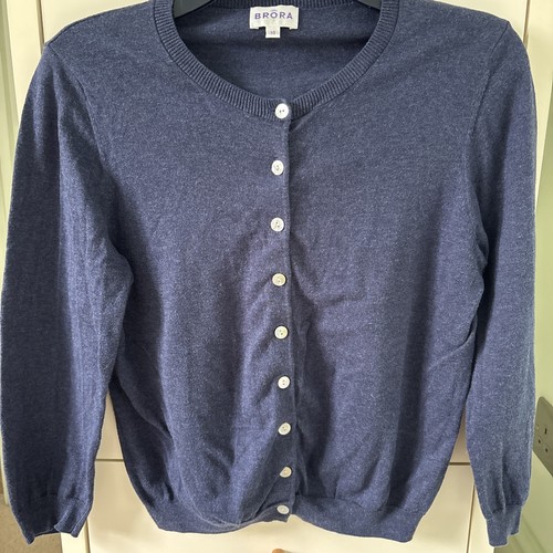 Brora fine knit cardigan - knit, –