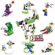 Custom Lego Toy Story Buzz Lightyear Cartoon Hero Minifigure Toy Collectible x8