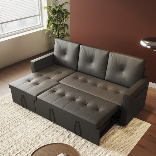 Dark grey seater sofa bed - dark,