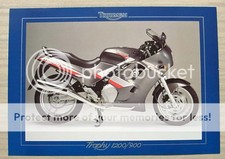 TRIUMPH Trophy 1200/900 Motorcycles Sales Leaflet Brochure 1992