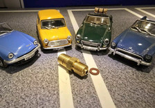 Austin Mini Morris Minor MGB Rover Smiths Oil Pressure Gauge Brass Adaptor