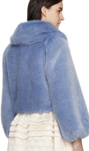 Shrimps faux fur blue cropped - fur,