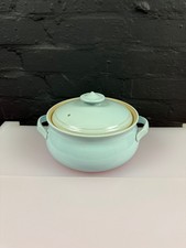 Denby Blue Linen Covered / Lidded Vegetable Serving Dish / Casserole