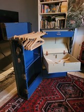 Very Old Vintage Antique Steamer Trunk Wardrobe Decorators Piece