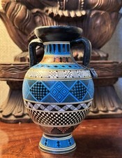 Greek Hand Painted Vase Urn Rhodium Period Copy