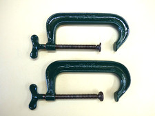 2 x Lion 8" G Clamps - No.408A - Drop Forged Steel, Made in England - Not Record