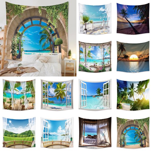 Window beach seascape wall - beach,