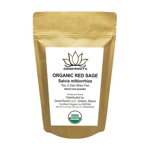 Red sage root powder - red, organic
