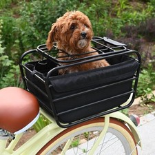 Rear Bike Basket Stable Biking Rack Basket for Hiking Daily Commutes Dogs