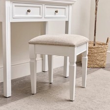 White Cushioned Dressing Table