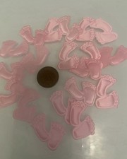 20 Pairs Pink Fabric Baby Feet