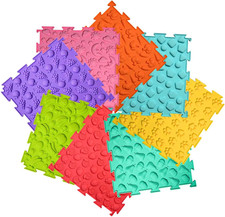 8 Pcs Sensory Mats, Sensory Tiles Puzzle Floor Mat for Kids Sensory Room Items