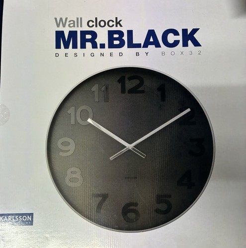 Karlsson black clock large - mr,