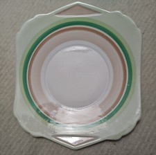 Shelley 1930's Sandwich Plate green swirls