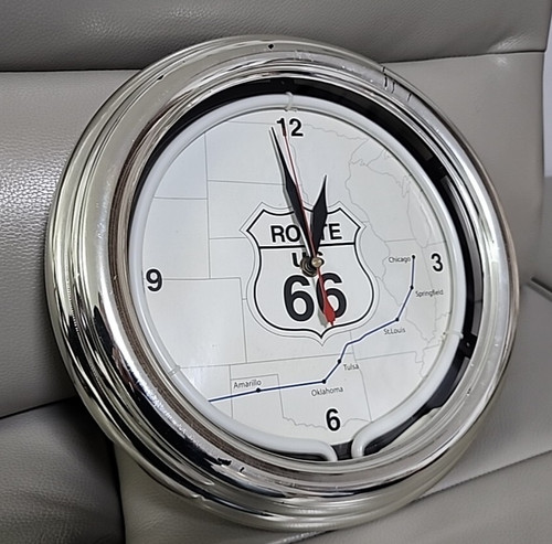 Route logo blue neon - 66,