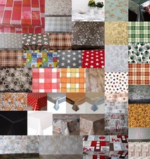 LUXURY RECTANGULAR  PVC OIL VINYL TABLE CLOTHS PLAIN PRINTED WIPE CLEAN PLASTIC