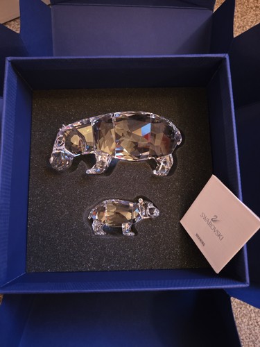 Swarovski hippo mother and - swarovski,