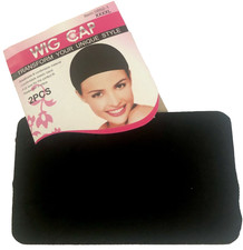Wig Cap Pk of 2 BLACK