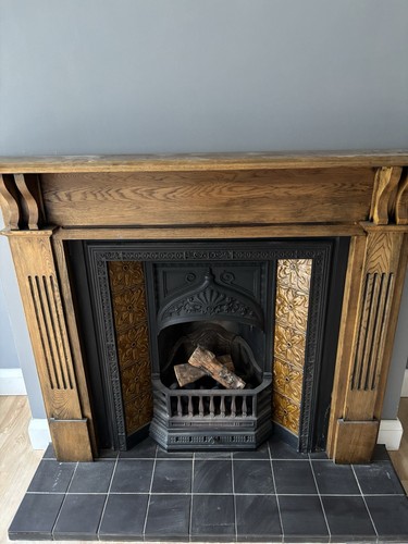 Solid oak fire - oak, surround