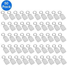 Acrylic Blank Keyrings 35x25mm Photo Insert - Personalise Clear Plastic Keyrings