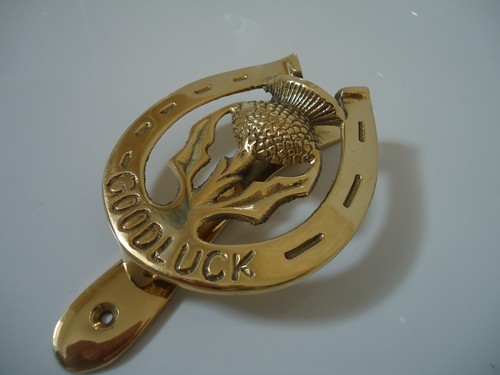 Vintage thistle door knocker - thistle,