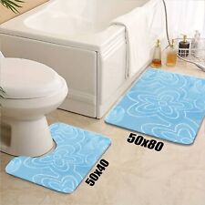 Non Slip Bath Mat Extra Large Bathroom Rug Water Absorbent Toilet Pedestal Mats