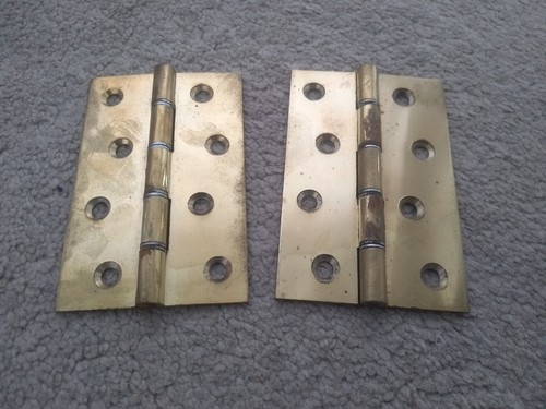 Inch brass door hinges new - brass, (new