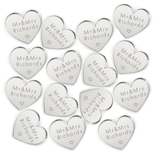 Personalised heart tokens - heart, mr
