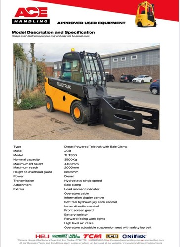 Jcb tlt35d teletruk with - 3.5t,
