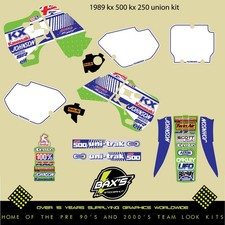 Kawasaki Kx 500 Kx 250 1989 Union Graphic Kit VMX Evo Mx Graphics Decals Kit