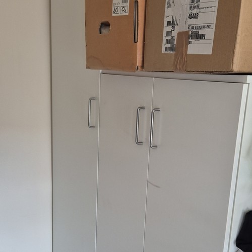 White freestanding wardrobe - wardrobe, 2