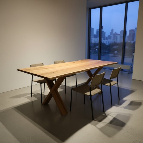 Solid oak dining table rustic - oak,