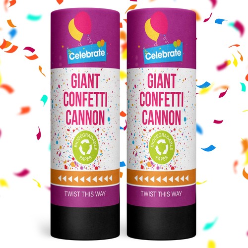 Sol 2pk confetti cannons - cannons, large