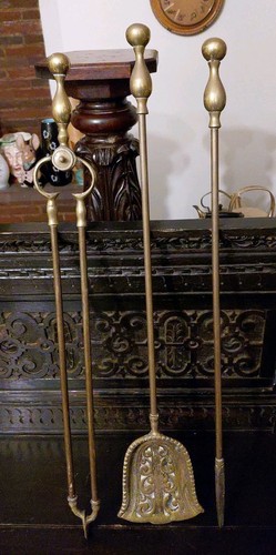 Georgian solid brass - georgian, fire