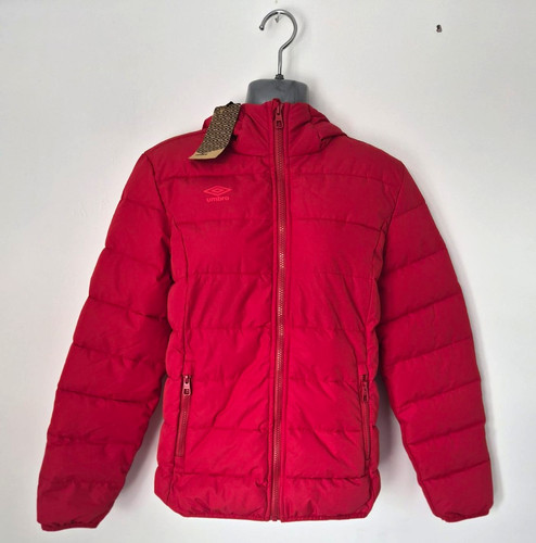 Umbro unisex red hooded puffer - umbro,