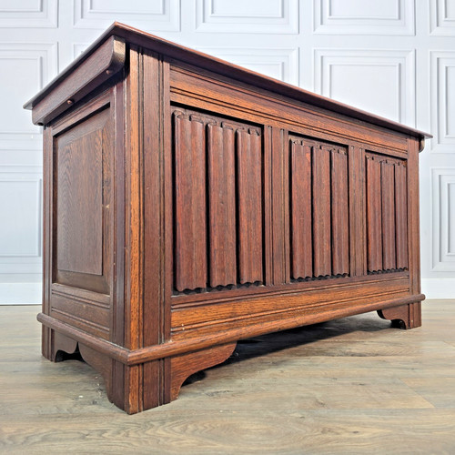 Antique oak blanket box - antique,