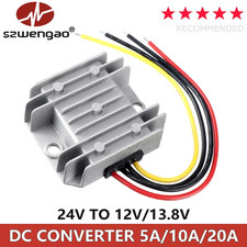 DC 24V to 12V 13.8V 5A 10A 15A
