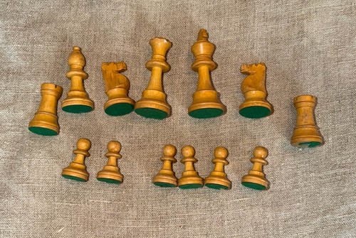 Vintage wooden chess - vintage,