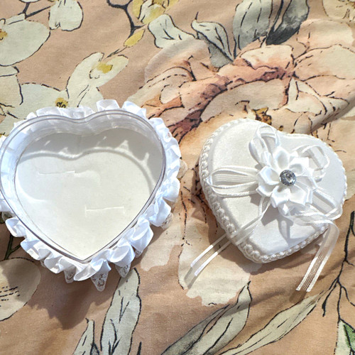 White heart shaped small - white,