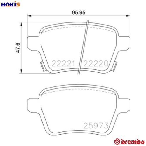 Brake pad set disc - brake, 59
