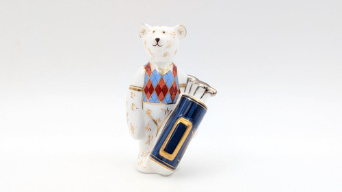 Royal crown derby golfer teddy - royal,
