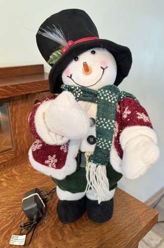 Sterling fiber optic snowman - sterling,