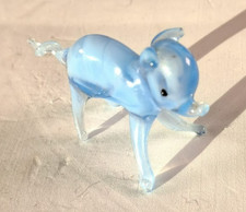 Vintage tiny blue glass