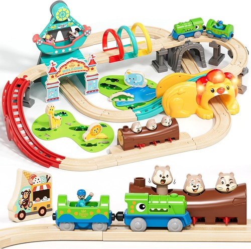 Kids wooden train set - kids,