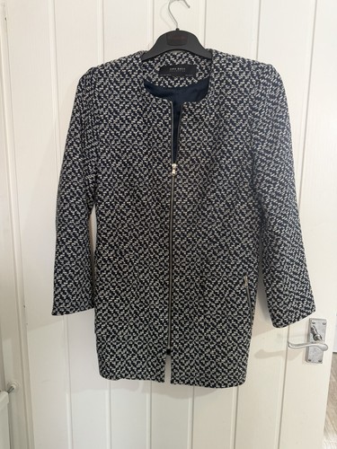Zara basic tweed jacket - tweed, large