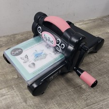 *NICE* Sizzix Big Shot Die Cut Emboss Machine Roller w/ Die Adapter -Black/Pink-