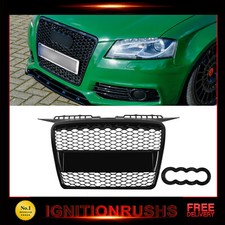 RS3 BLACK HONEYCOMB GRILLE FOR AUDI A3 8P PRE FACELIFT 03-08 SLINE RS3 GRILL