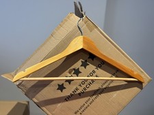 20 x Natural Wooden Hangers Coat Suits Garments Clothes Trouser Strong Hanger