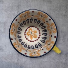 Anthropologie Elka Ayaka VHTF Coffee Mug Floral Twist Handle Footed Pedestal Tea